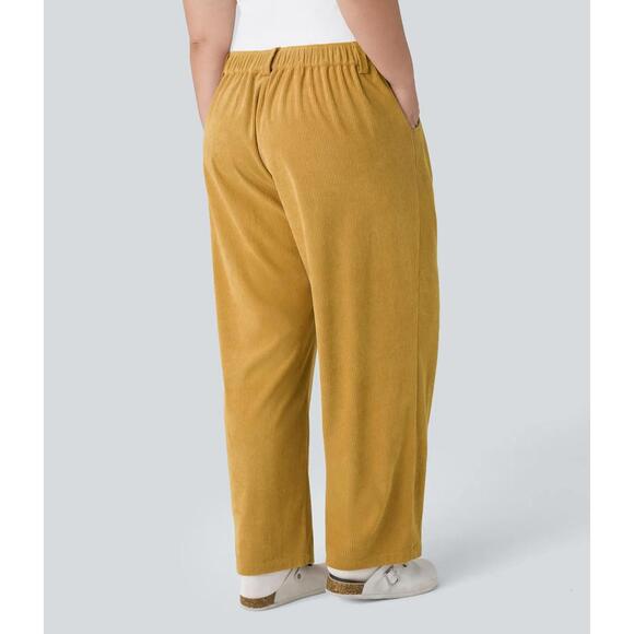NWT Halara Mid Rise Zipper Pocket Corduroy Casual Pants XL - Picture 2 of 7
